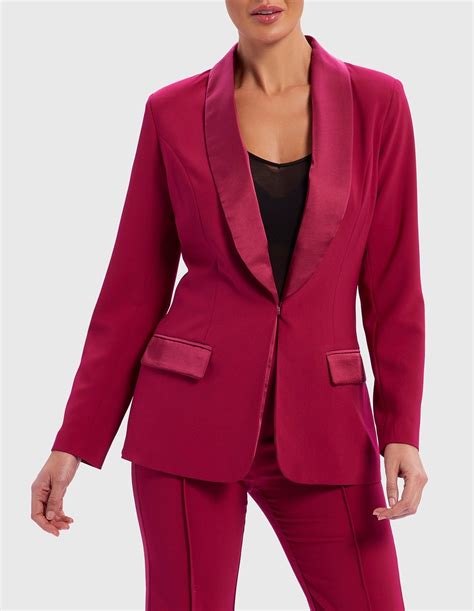 magenta suit women.